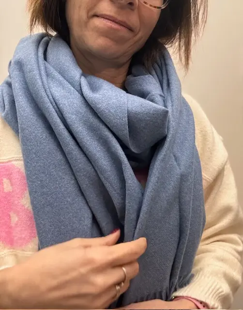 ECHARPES CACHOU (BLEU CLAIRE)