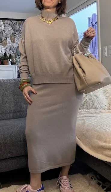 ENSEMBLE CAROLINE JUPE (BEIGE)