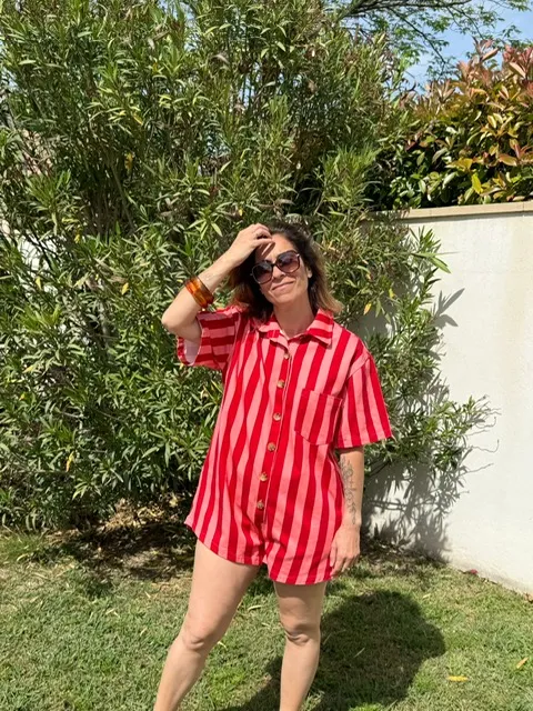 COMBI-SHORT RAYÉ LÉONIA
