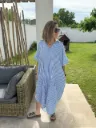 ROBE EN GAZE DE COTON RAYÉ
