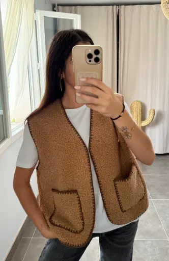  GILET ALBA MARRON